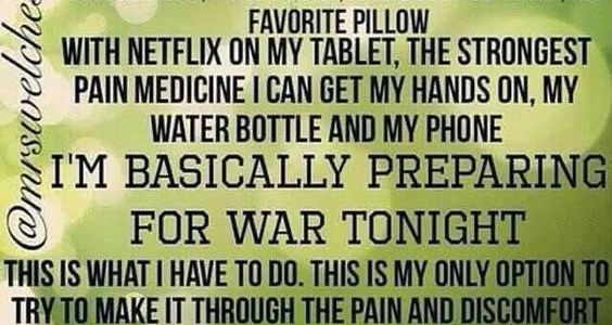 list of items for pain relief and discomfort